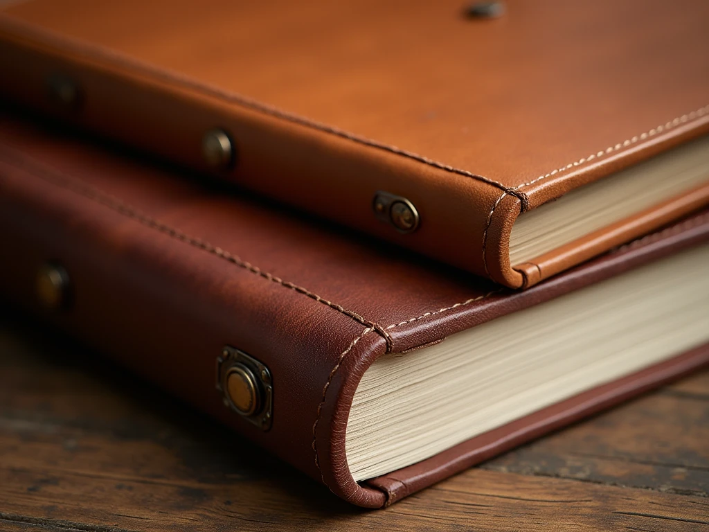 Premium leather and paper materials for photo albums